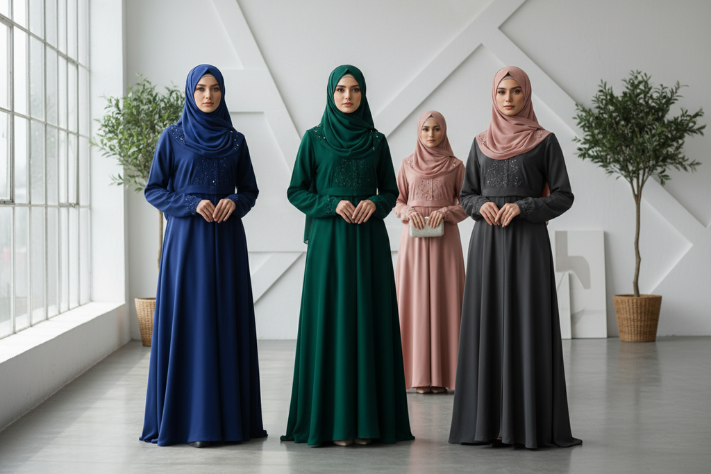 Abaya Dress with Chiffon Hijab